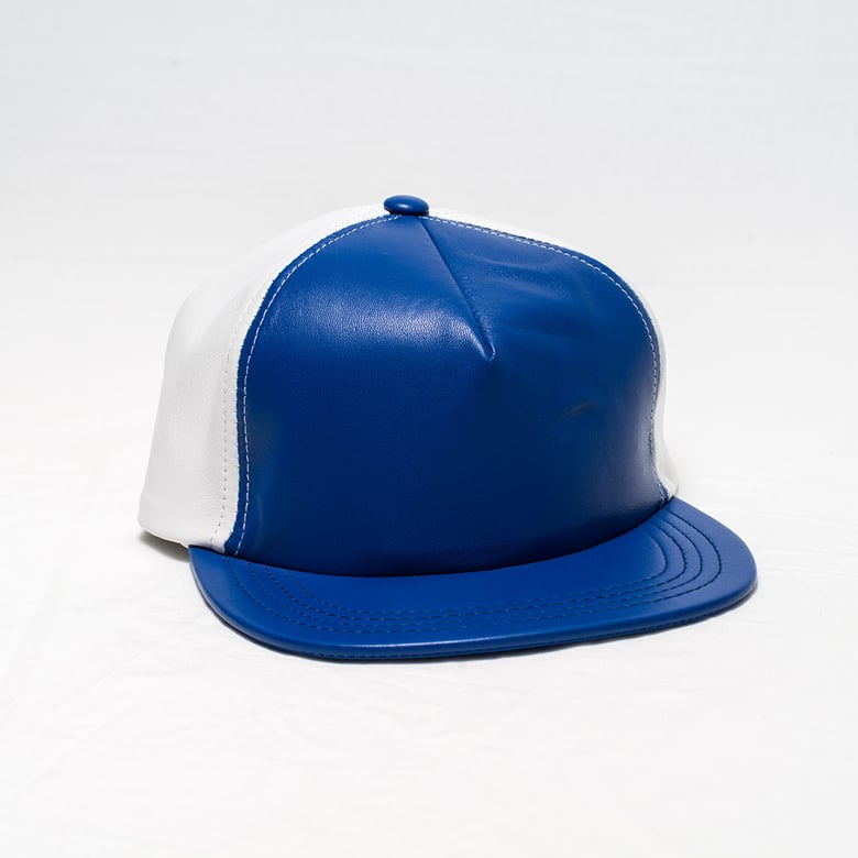 Image of Nappa Leather Snapback (Royal Blue/White) 