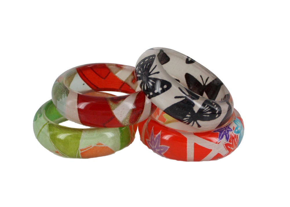 Image of Kimono Resin Bracelets