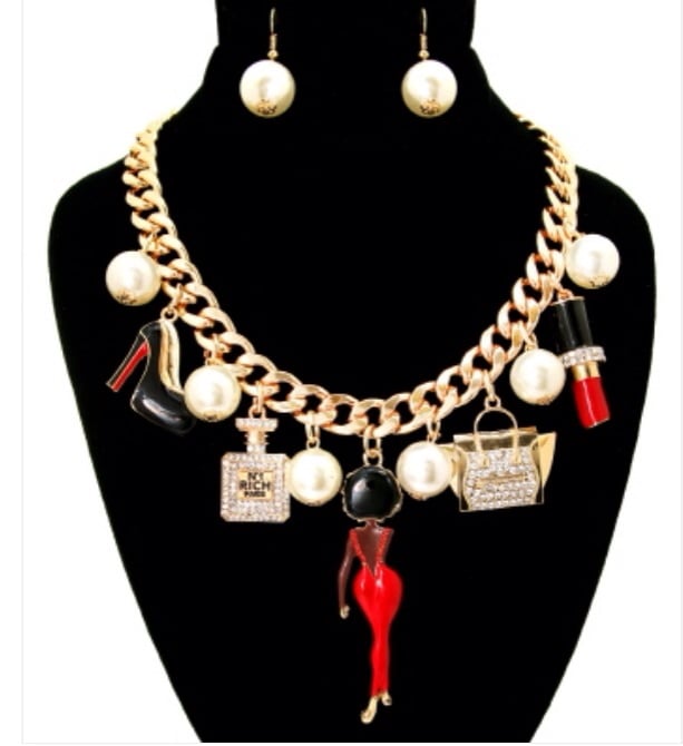 Image of Lady in Red charm Necklace 