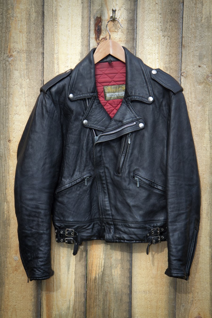 Image of Vintage Mascot Leathers Motorcycle Leather Jacket Size 40 