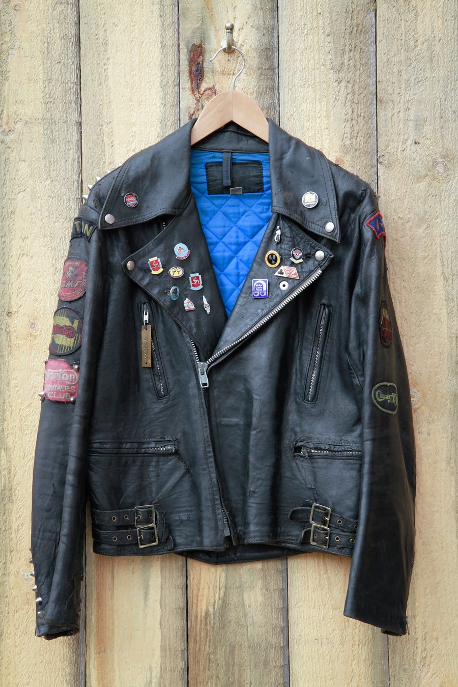 Image of Vintage Kett Rocker's Jacket Size 42 Studs Patches Norton