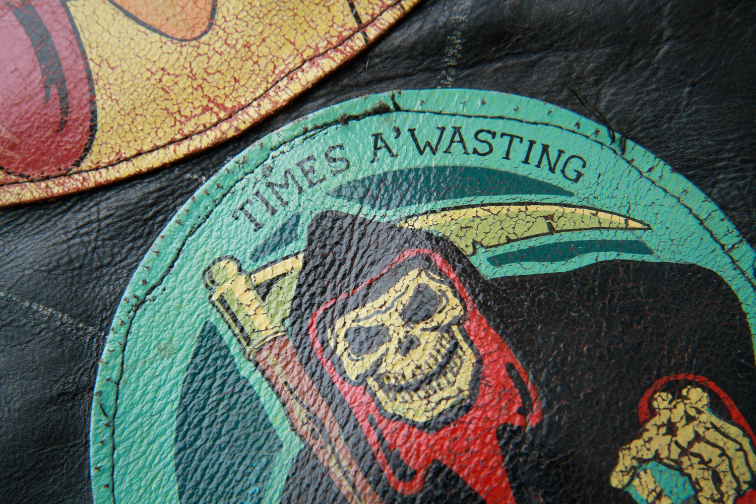 Image of Vintage Original Rockers Sleeveless Jacket Size 38 Large Back Piece