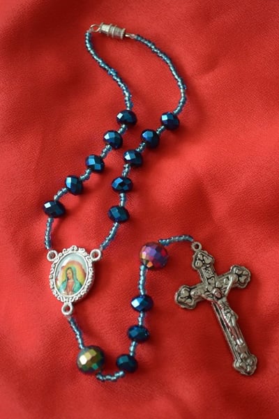 Image of Car Rosary - Elegant Blue