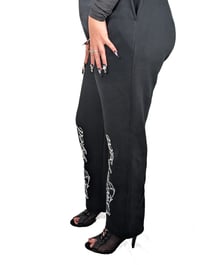 Image 4 of CutJagged Solid Color Fleece Straight Leg Pants