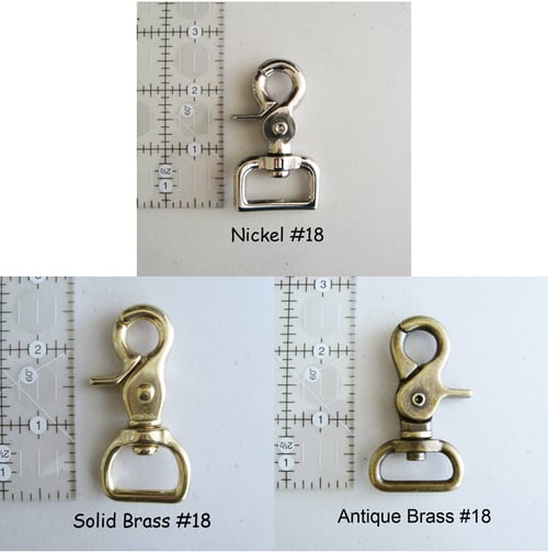 Image of Crossbody / Messenger Bag Strap - Choose Leather Color - 50" Length, 1" Wide, #18 Swivel Hooks