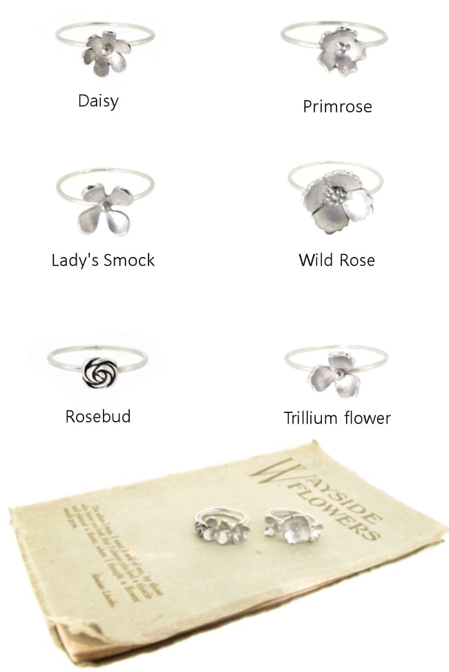 Set of 3 Wilflower rings