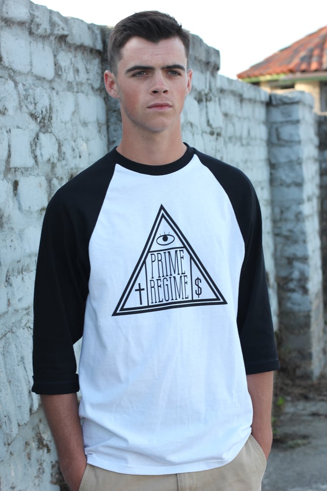 Image of "Pyramids" - Baseball Tee