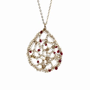 Image of Layered necklace with rubies