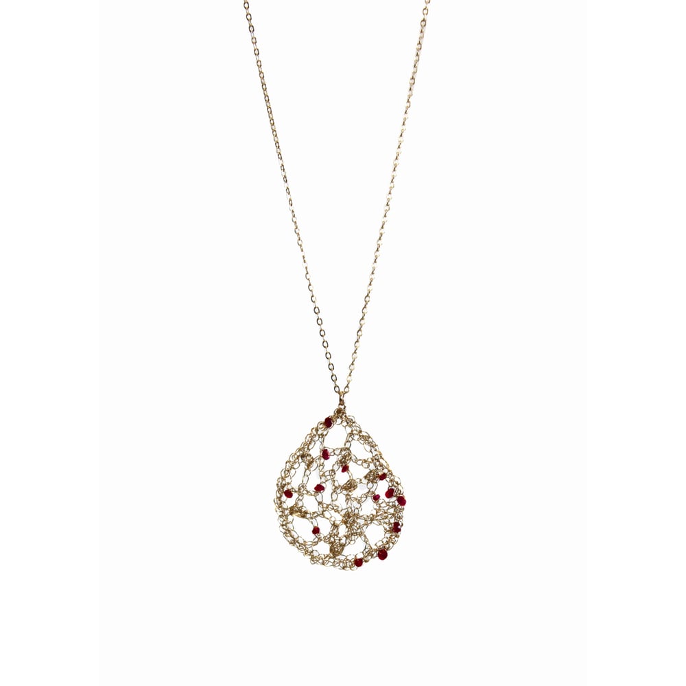 Image of Layered necklace with rubies