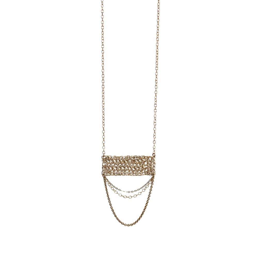 Image of Minaret with chains necklace - gold fill