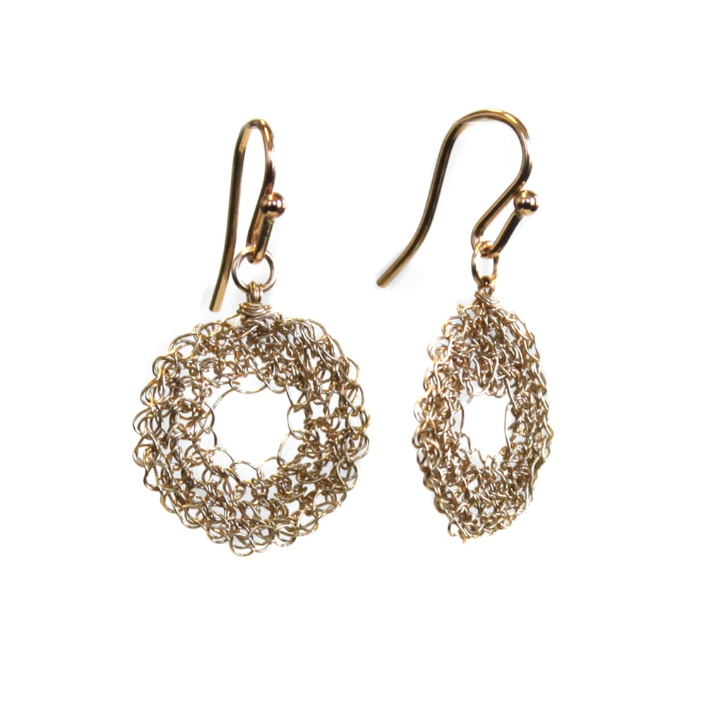 Image of Donut earrings - gold filled