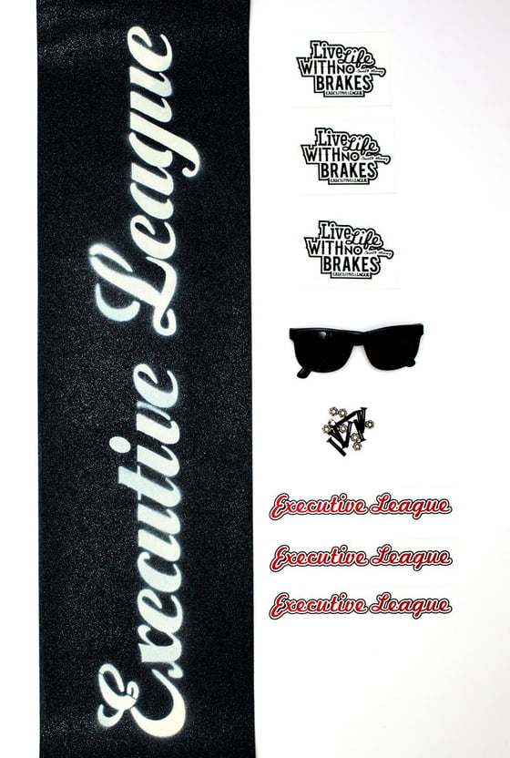 Image of EXL Skate Package (Griptape, Hardware, Sunglasses, Stickers)