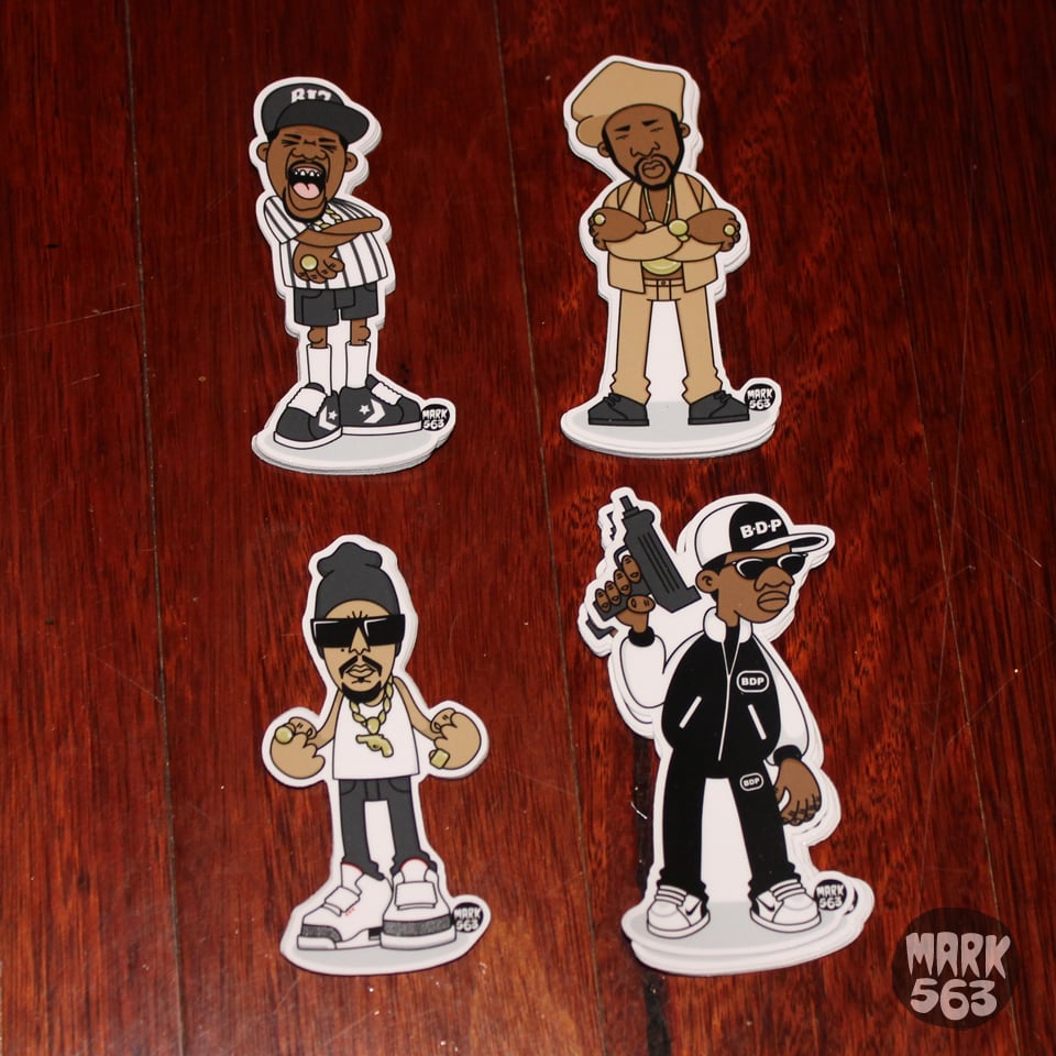 Sticker pack: Evolution OF The B-Boy Series 2 including Ice-T,Biz Markie, KRS-One & Rakim