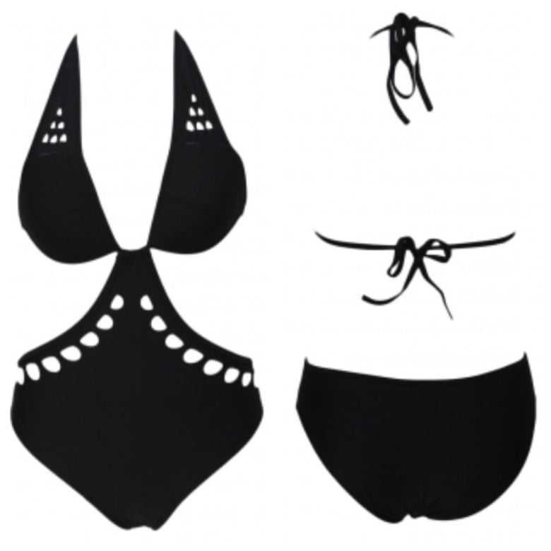 Image of Black Keyhole Swimsuit