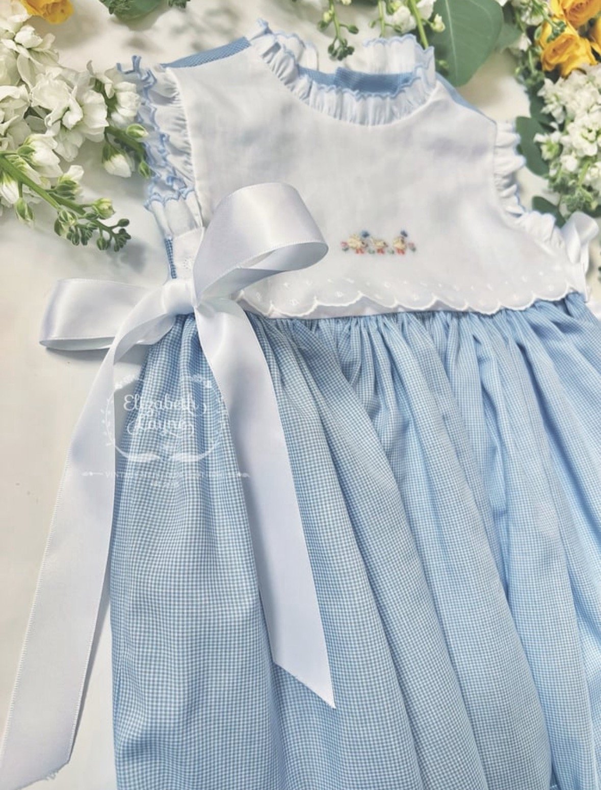 Size 4 Maddie Baby Chick Dress | Elizabeth Layne Heirloom Size 4 Maddie Baby Chick Dress | Elizabeth Layne Heirloom