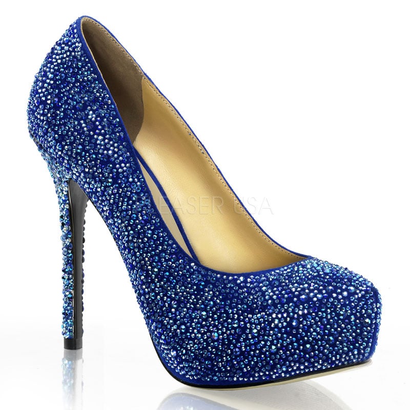 Image of Blue Suede Rhinestone