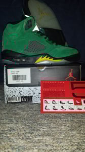 Image of Air Jordan 5 Oregon Ducks DS NEW perfect grade replica MENS SIZE 8.5