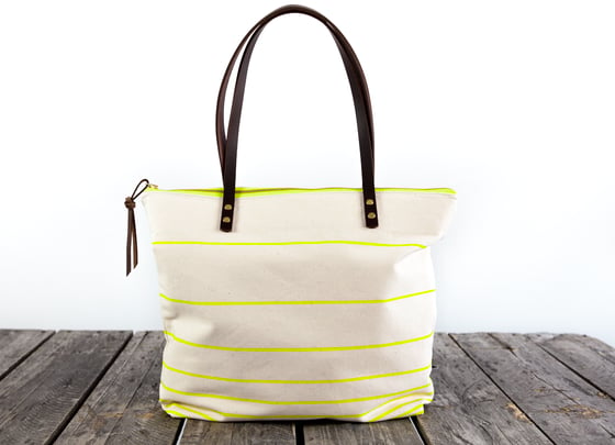 Image of Neon and Neutral Tote Bag //  SUMMER NEON