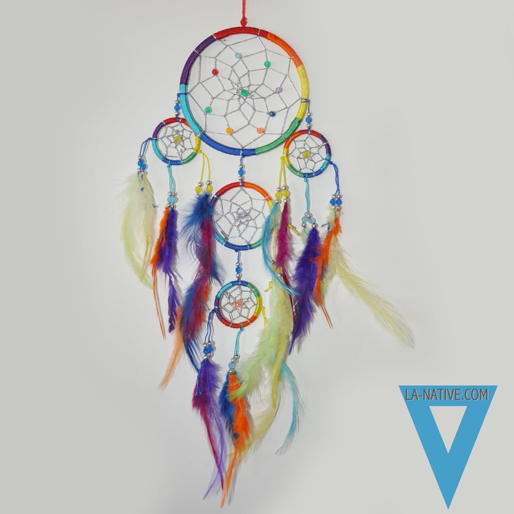 Image of Medium Tear Dream Catcher in Rainbow