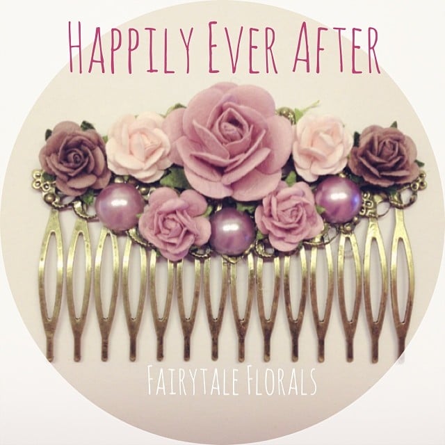 Image of Happily Ever After Floral Hair Comb