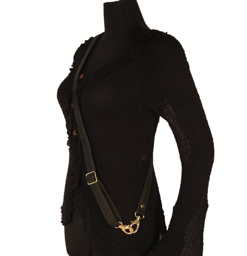 Image of Adjustable Crossbody Bag Strap - Choose Leather Color - 55" Maximum Length, 1" Wide, #19 Hooks