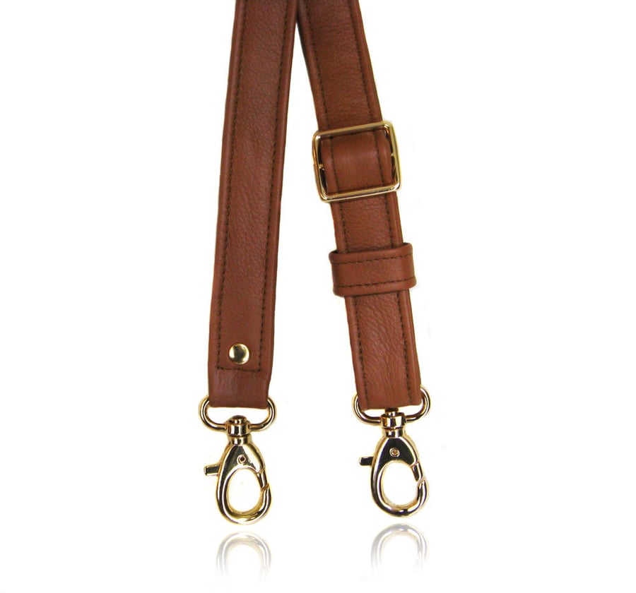 Mautto Adjustable Buckle Strap - Tan Leathers w/ Yellow Stitching - 19mm Wide Light Tan Leather / Silver-Tone