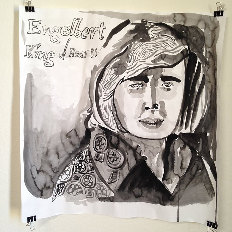 Image of Engelbert Humperdinck "King of Hearts" Album Art 18"x18.25" Original Art