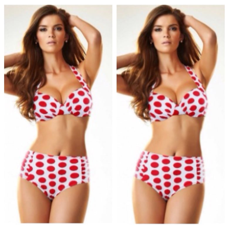 Image of Polka Dot High Waisted Bikini