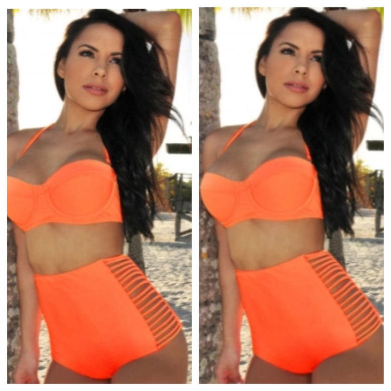 Image of Orange High Waisted Bikini