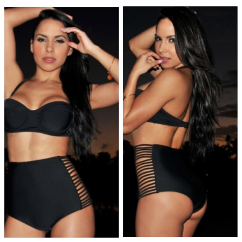 Image of Black High Waisted Bikini