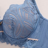 Image 4 of Autumn Winter Plus Size Lace Bras Women's Bralette Crop Top Underwear Sexy Lingerie Wide Shoulder St
