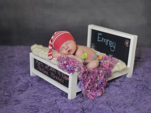 Image of Chalkbord Newborn Prop Doll Bed 