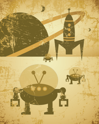 Image 2 of Simply Robots™ Retro Space Collection