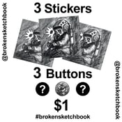 Image of #BrokenSketchBook Sticker Button Pack