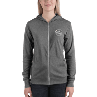 Image 2 of Women's Zip-Up Hoodie - White Logo