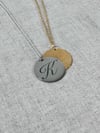 Round Initial Necklace 
