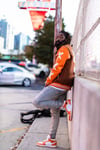 Dove Varsity Jacket 🕊 Orange
