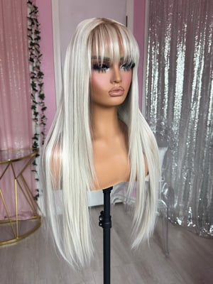 Image of icy bangs dark roots (ready to ship) 
