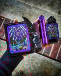 Image 4 of DMG x INKY EDC “The Cursed Kraken Crystal” Tarot Card Patch Set