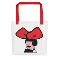 Image 1 of Love’s Savage Fury Big Bow Tote Bag by Mark Newgarden
