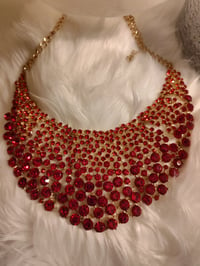 RED BIB NECKLACE SET