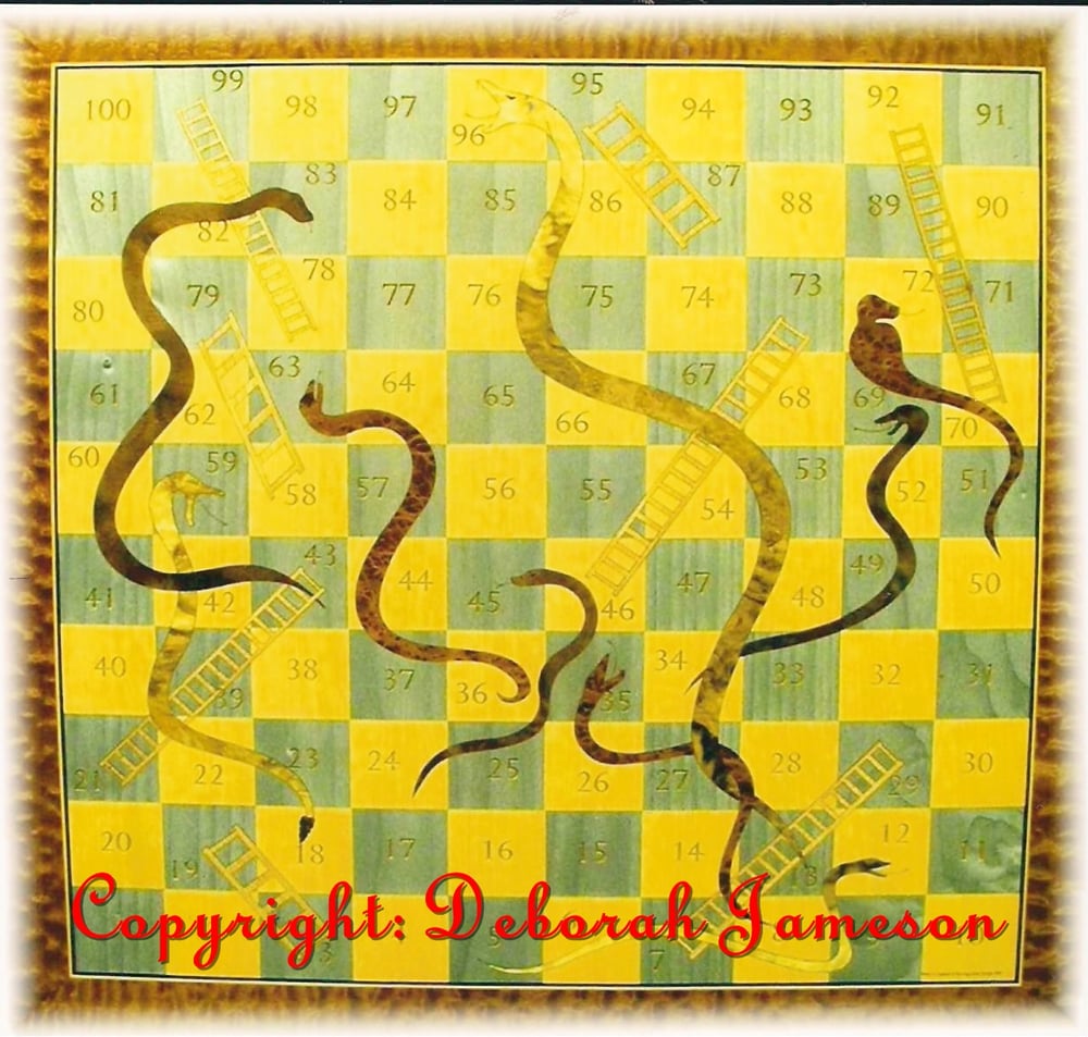 Image of Item No.130 Snakes And Ladders Board ~ PERSONALISED.