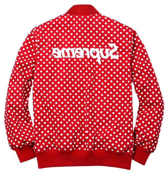 Image of Supreme x CDG Reversible Varsity Baseball Jacket