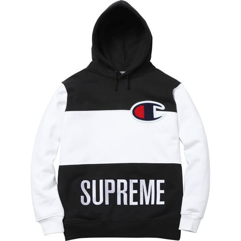 Image of Supreme x Champion Color Blocked Pullover (Black)