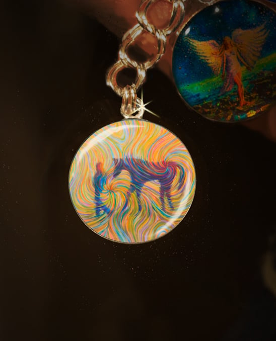 Image of Just Us Horse Energy Charm - Celebrates the lifelong bond between a girl and her horse