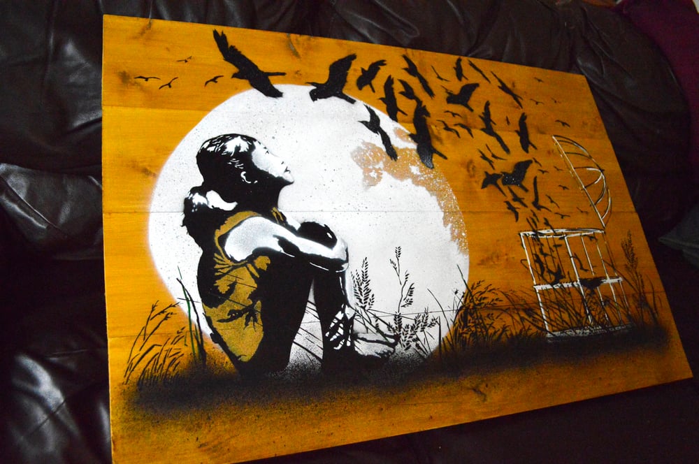 Image of "Released" - Hand Made Wooden Panel