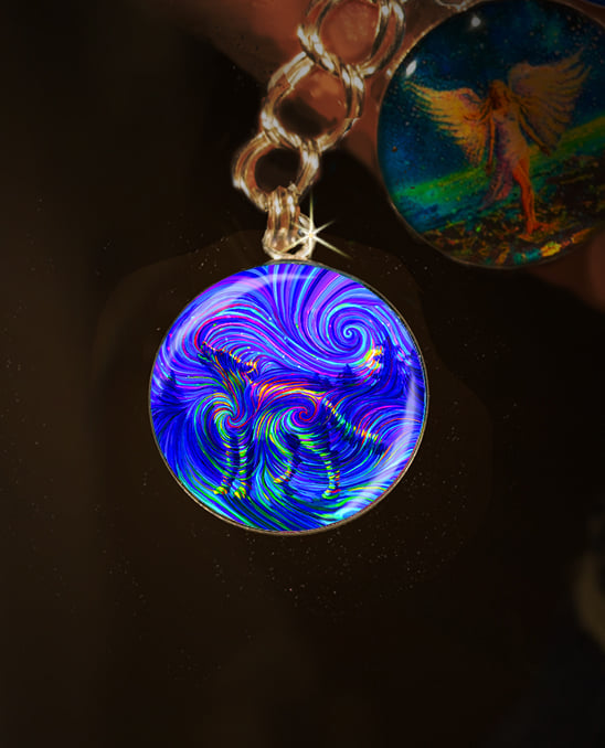 Image of Spirit Wolf Mystical Energy Charm