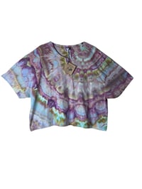 Image 2 of 3XL Crop Tee in Soft Warm Agate Ice Dye
