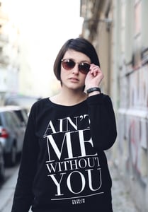 Image of Ain't Me Without You Sweater in Schwarz - Organic & Fair-Trade Damen Sweater