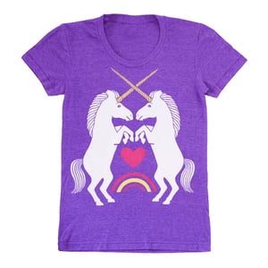 Image of Women's Unicorns Purple - Size Large + XLarge